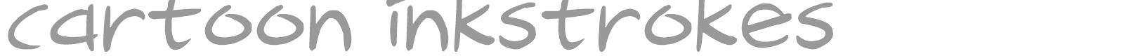 Cartoon Inkstrokes font preview